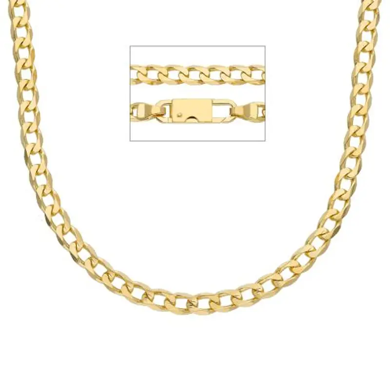 catena da uomo groumette in oro giallo da 50 cm - oro 18 kt