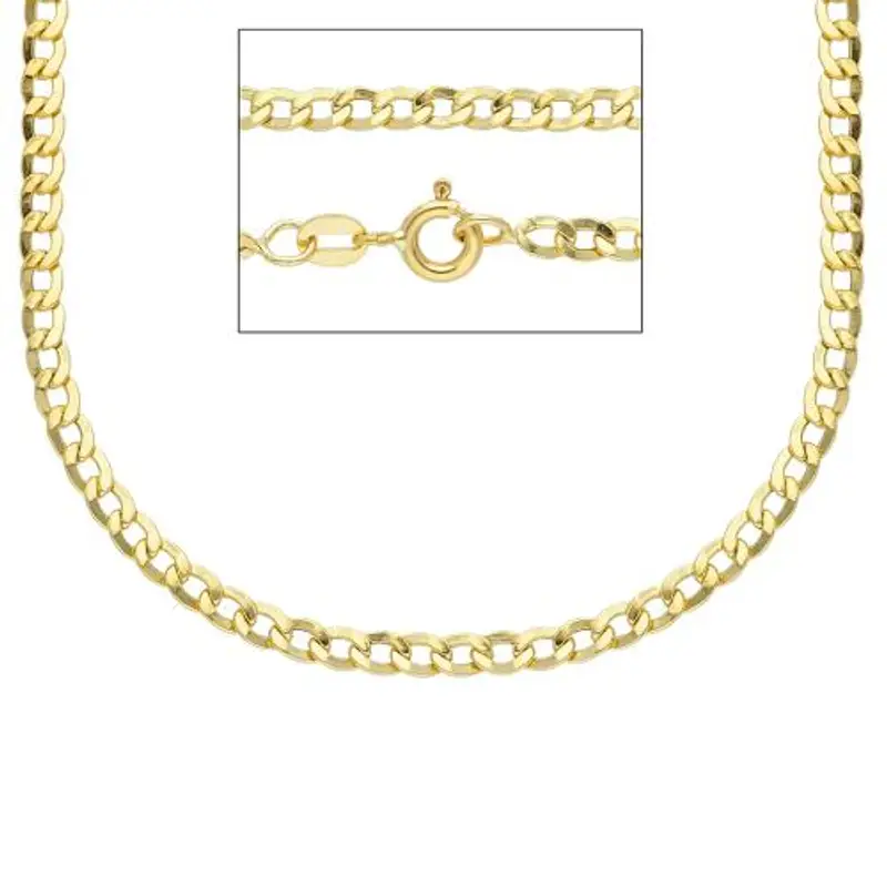 catena da uomo in oro giallo 18 kt maglia groumette 50 cm