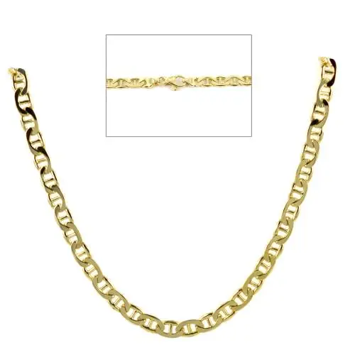 catena da uomo in oro giallo 18 kt maglia traversino 37 gr - 50 cm