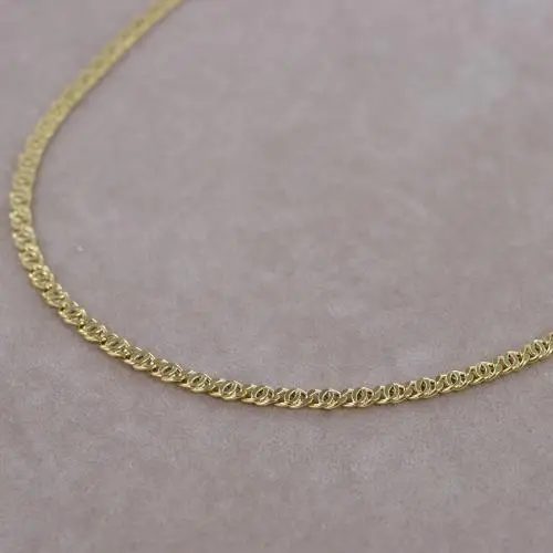 catena da uomo in oro giallo 18 kt maglia traversino piena - 50 cm miniatura 4