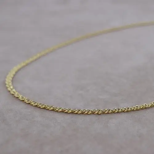 catena da uomo in oro giallo 18 kt maglia traversino piena - 50 cm miniatura 5