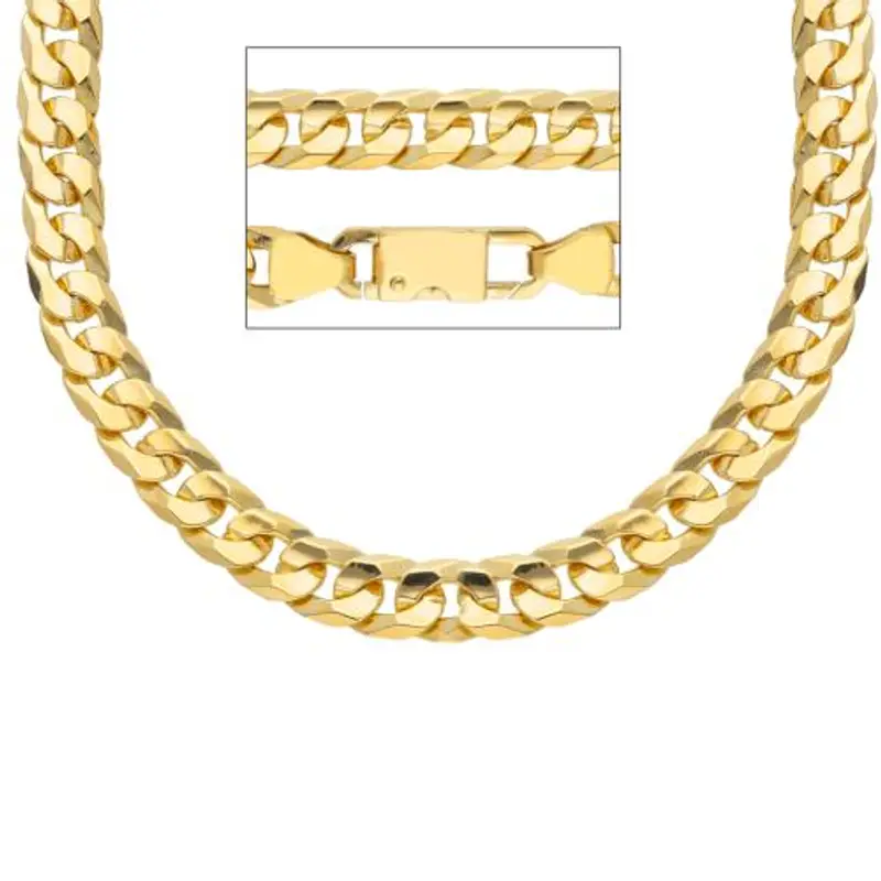 catena da uomo maglia groumette 60 cm larga in oro giallo 18kt