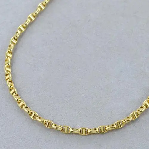 catena da uomo maglia traversino 50cm in oro giallo 18kt miniatura 4