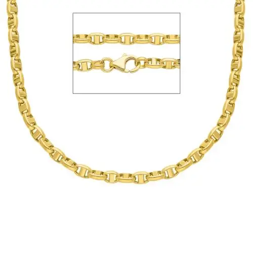 catena da uomo maglia traversino 50cm in oro giallo 18kt