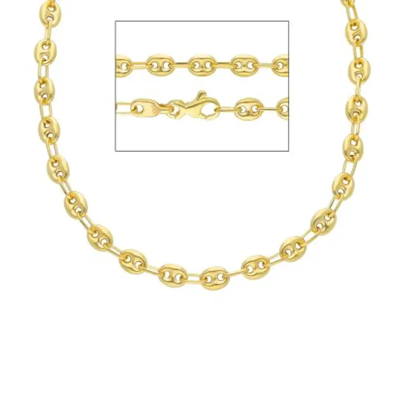 catena in oro giallo 18 kt maglia marina da uomo - 50 cm