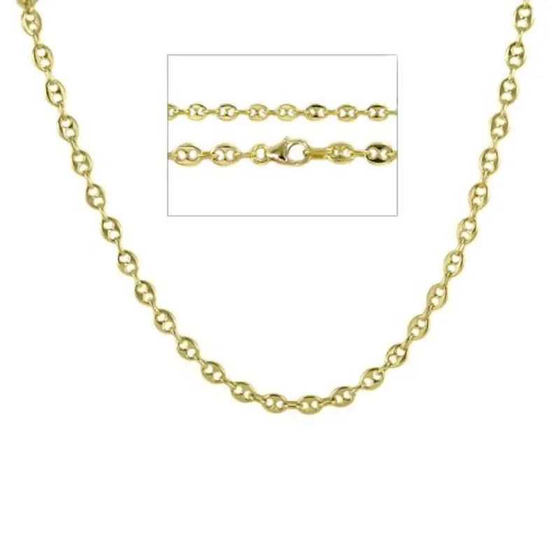 catena in oro giallo 18 kt maglia marina da uomo - 60 cm
