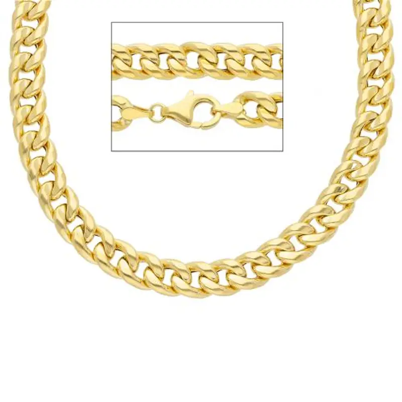 catena in oro giallo barbazzale da uomo 50 cm