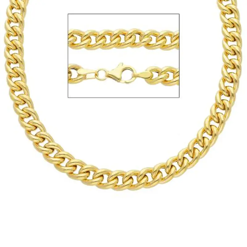 catena in oro giallo barbazzale da uomo 50 cm