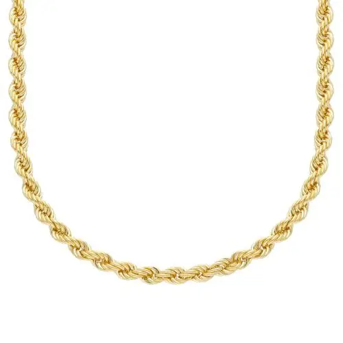 catena spessa da donna in oro giallo fune 45 cm