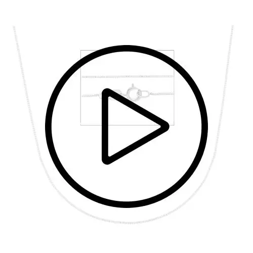 catena unisex in oro bianco a maglia veneziana 60 cm media miniatura 5