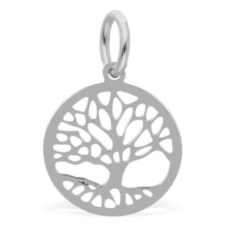 ciondolo albero della vita in oro bianco