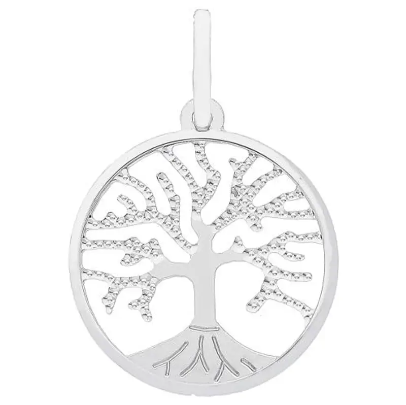 ciondolo albero della vita medio in oro bianco