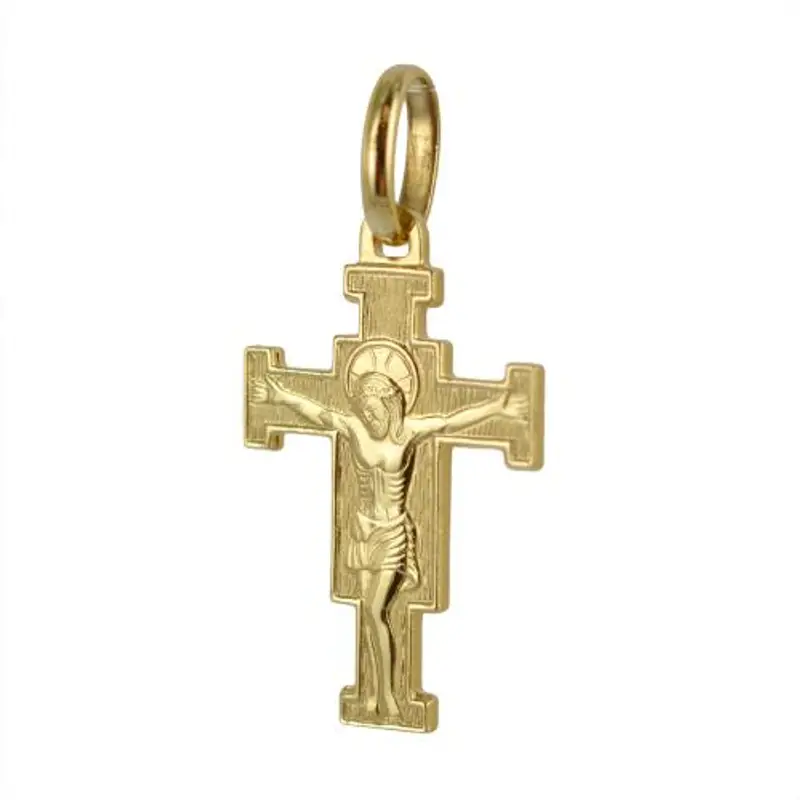 ciondolo croce del cimabue in oro giallo con collana