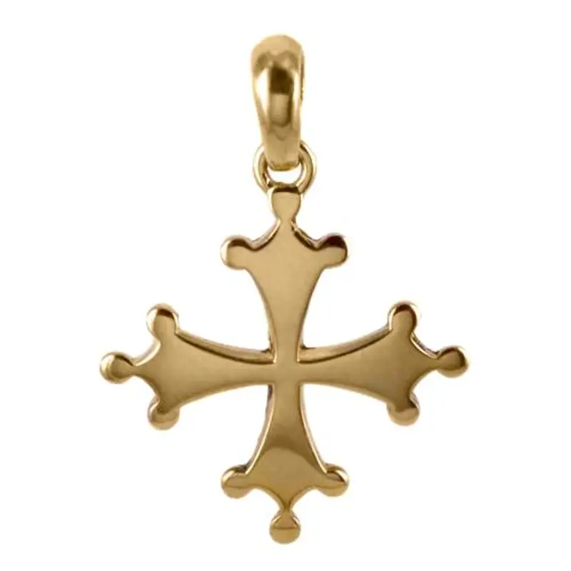 ciondolo croce pisa maxi in oro giallo 18 kt