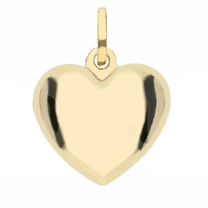 ciondolo cuore in oro giallo lucido cuore grande