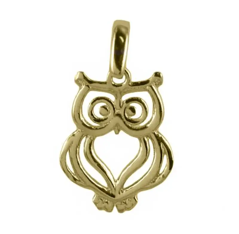 ciondolo gufo mini in oro giallo