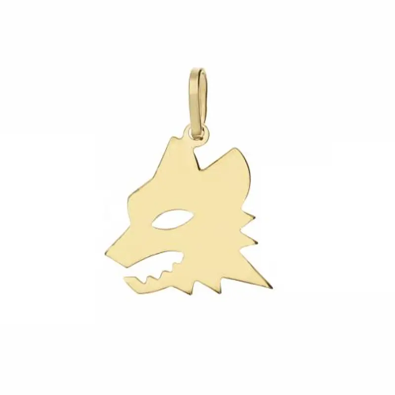 ciondolo lupa roma in oro giallo