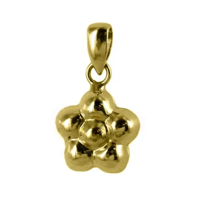 ciondolo margherita in oro giallo con collana