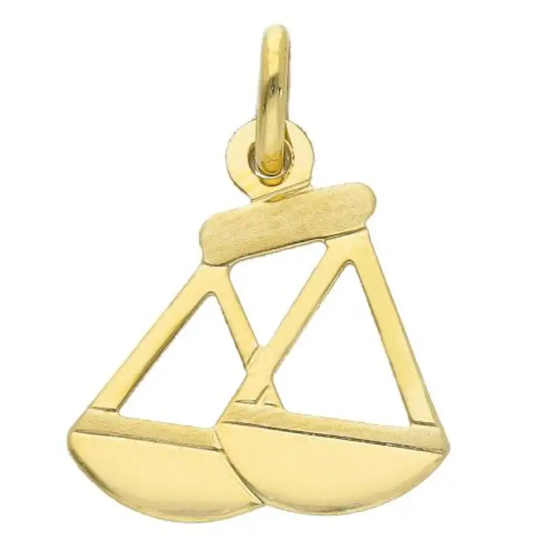 ciondolo oroscopo - segno zodiacale - in oro giallo bilancia