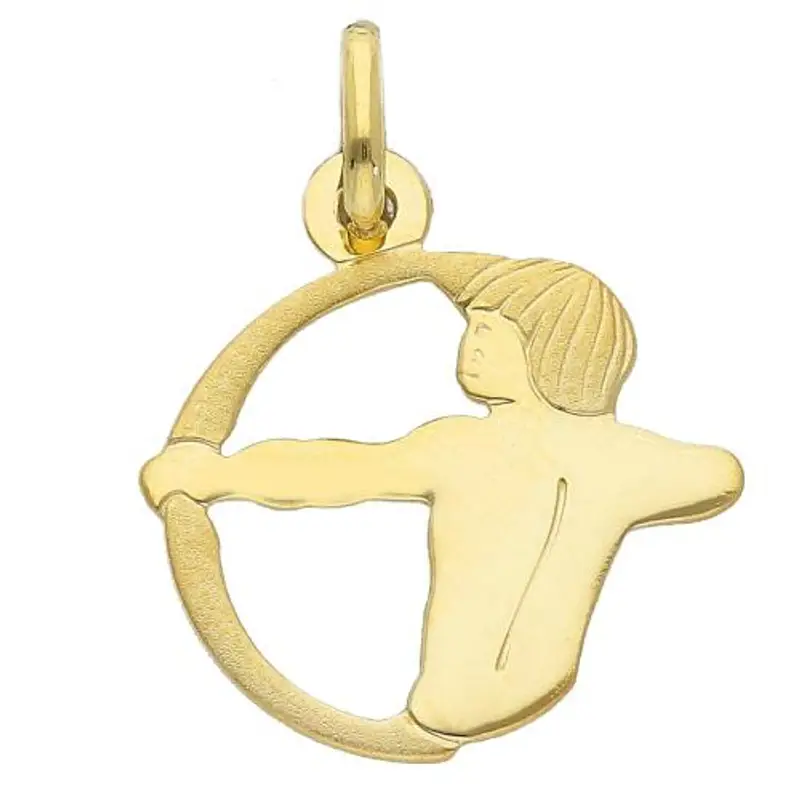 ciondolo oroscopo - segno zodiacale - in oro giallo sagittario
