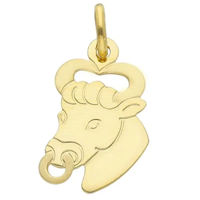 ciondolo oroscopo - segno zodiacale - in oro giallo toro
