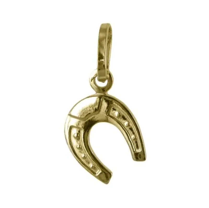ciondolo portafortuna ferro di cavallo in oro giallo