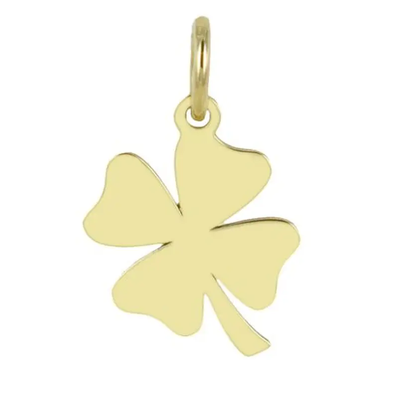 ciondolo quadrifoglio in oro giallo