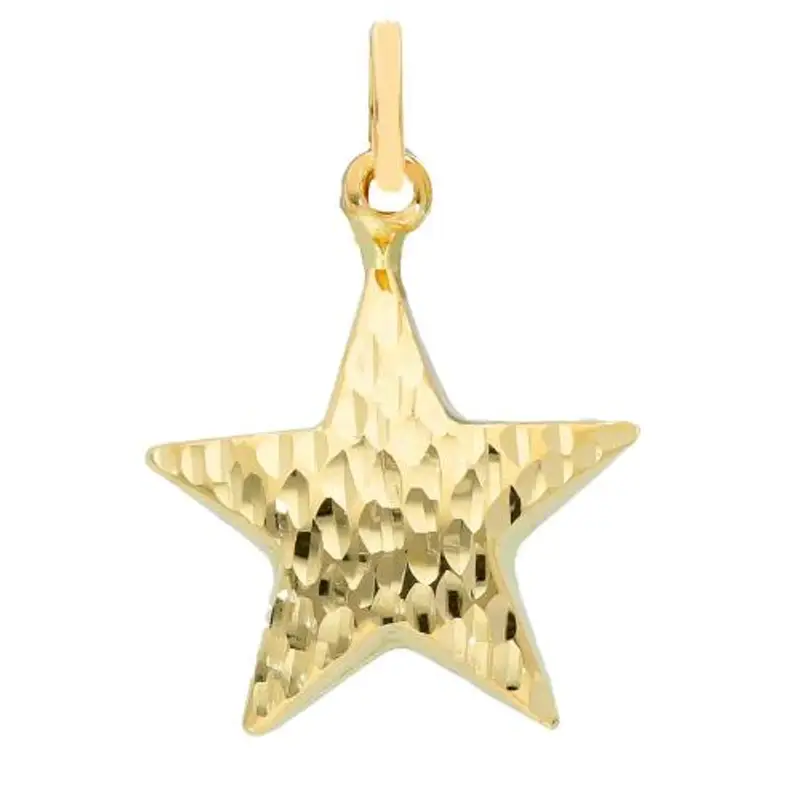ciondolo stella classica in oro giallo grande