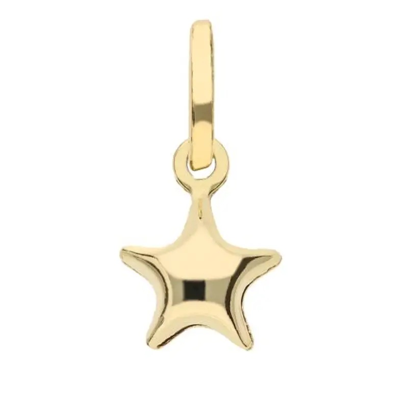 ciondolo stella classica in oro giallo piccola mini