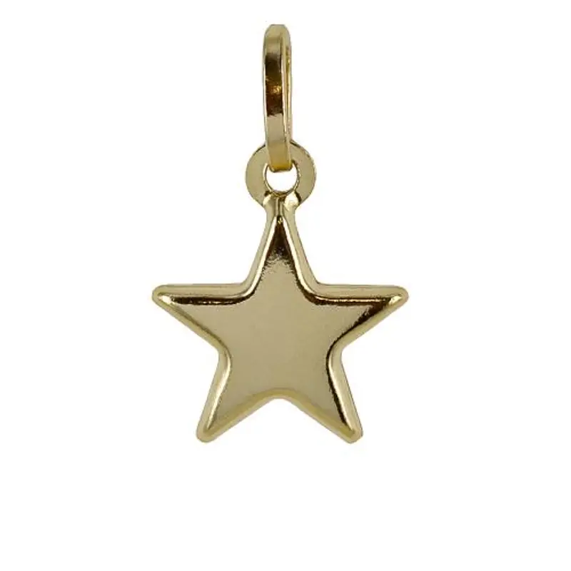 ciondolo stella media lucido in oro giallo