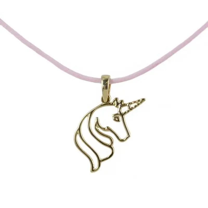 ciondolo unicorno in oro giallo