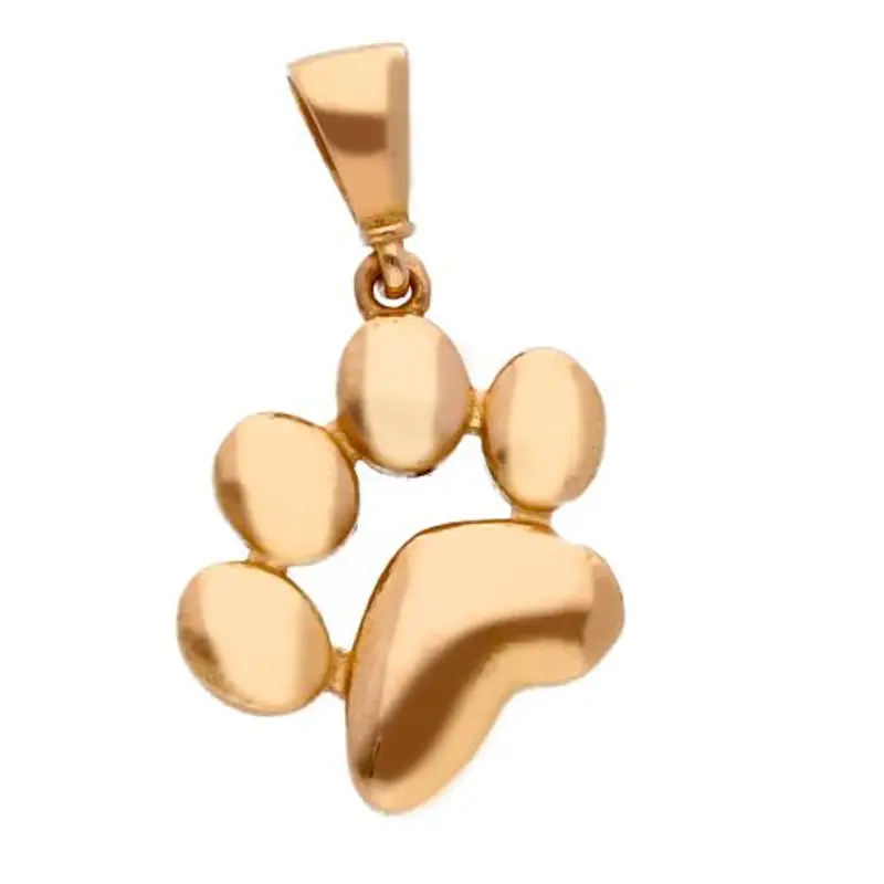 ciondolo zampa impronta in oro rosa 18kt