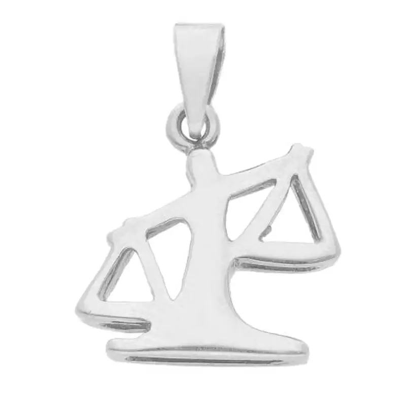 ciondolo zodiaco in oro bianco - segno bilancia