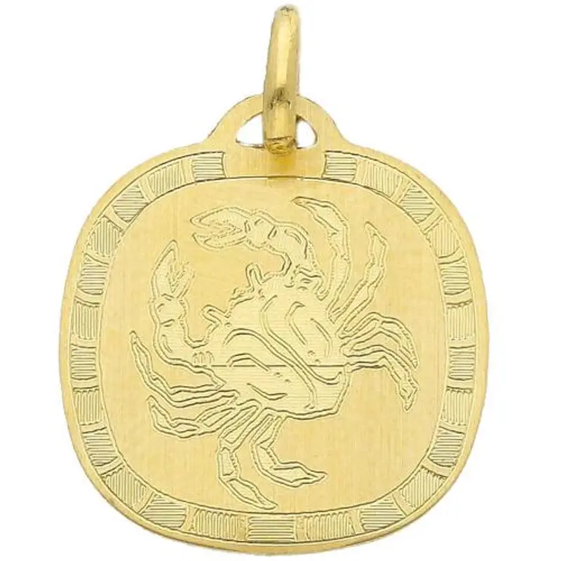 ciondolo zodiaco in oro giallo - segno cancro