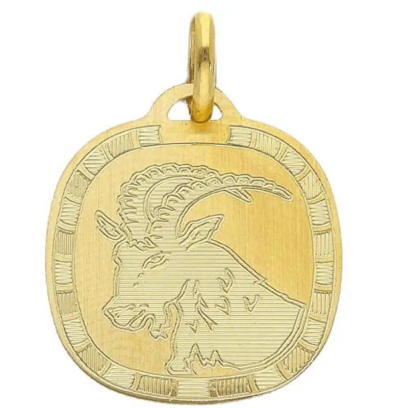 ciondolo zodiaco in oro giallo - segno capricorno