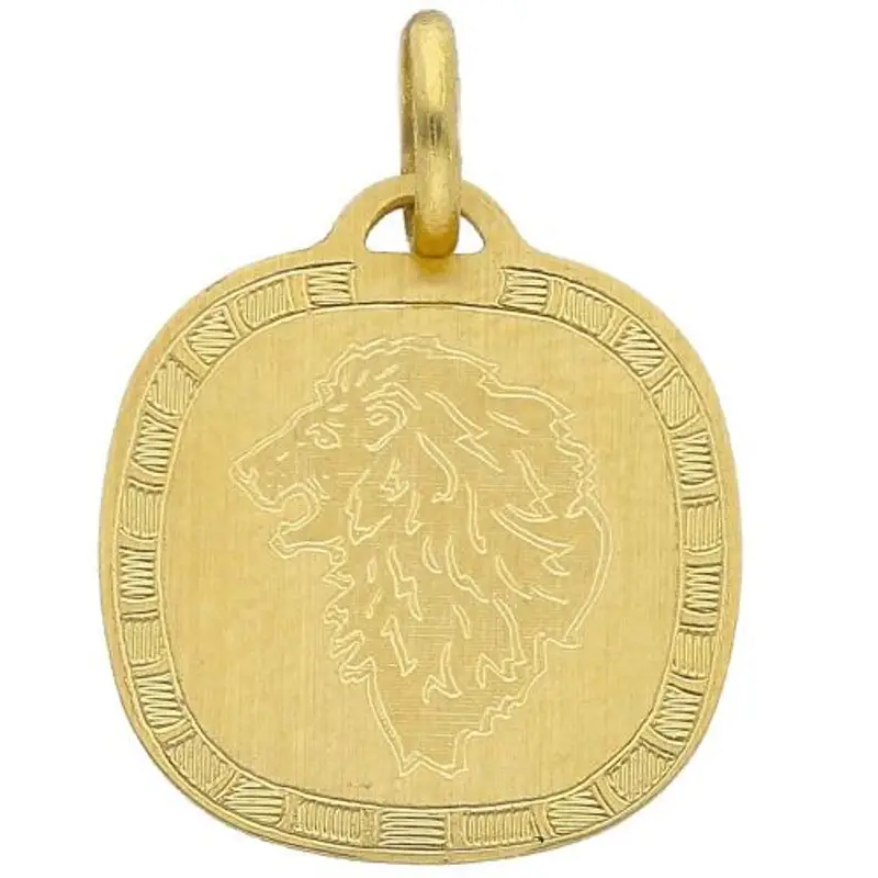 ciondolo zodiaco in oro giallo - segno leone