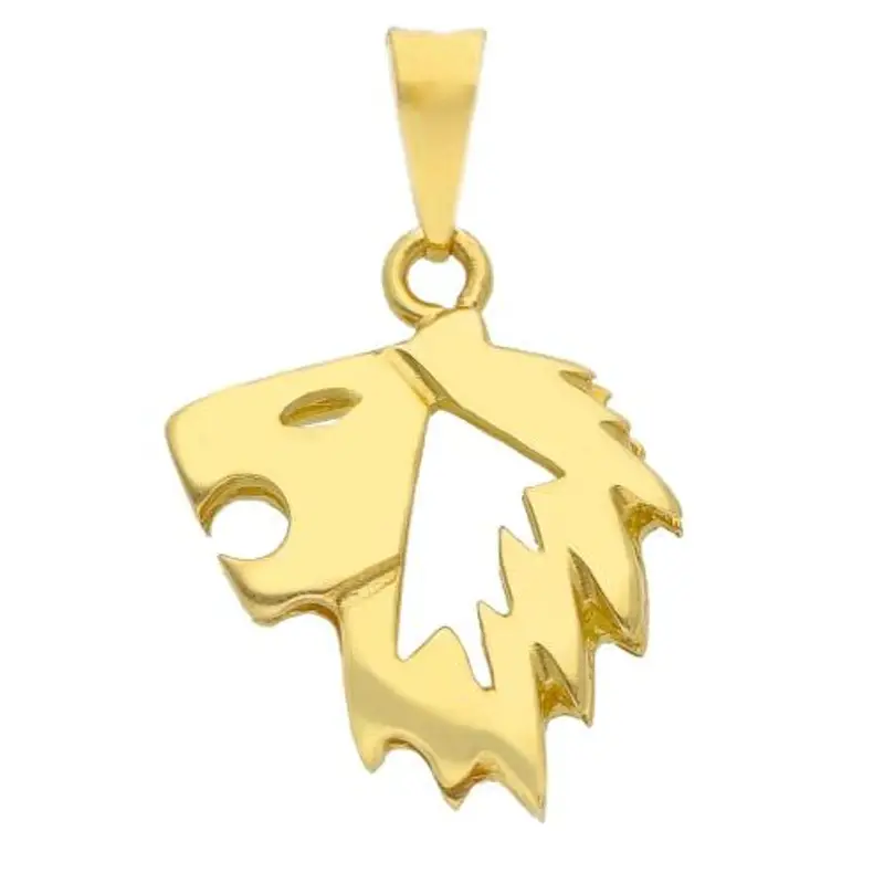 ciondolo zodiaco in oro giallo - segno leone