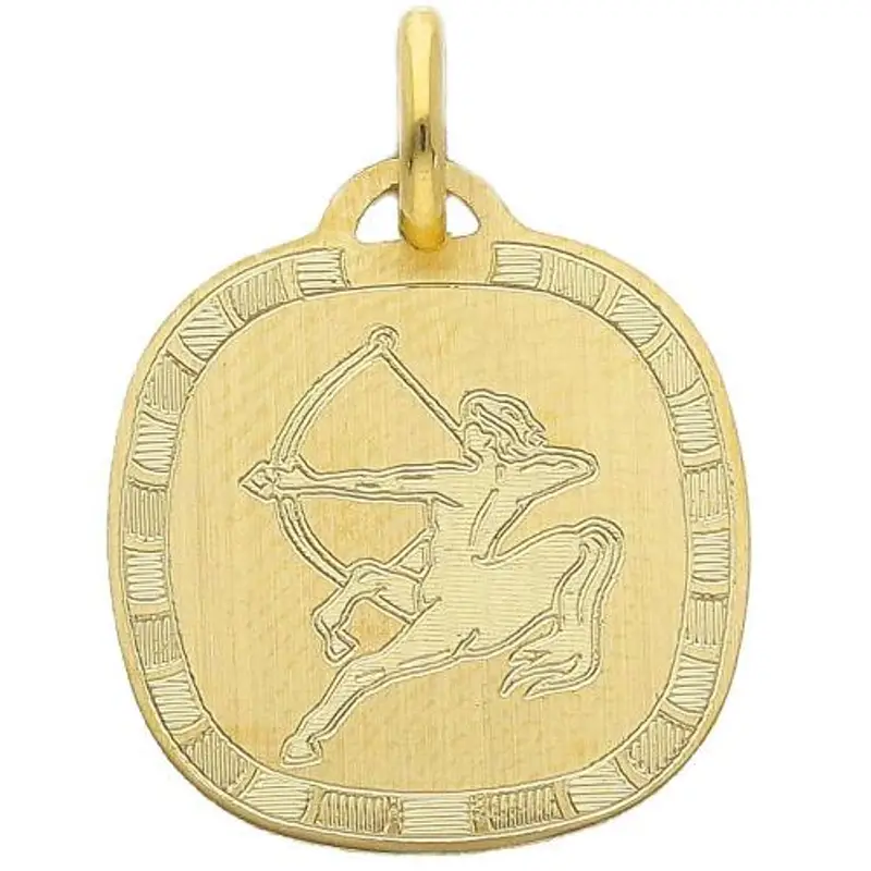 ciondolo zodiaco in oro giallo - segno sagittario