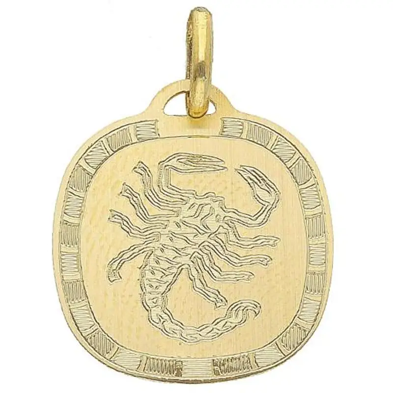 ciondolo zodiaco in oro giallo - segno scorpione