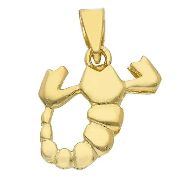 ciondolo zodiaco in oro giallo - segno scorpione