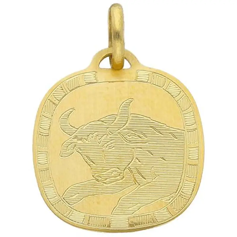 ciondolo zodiaco in oro giallo - segno toro