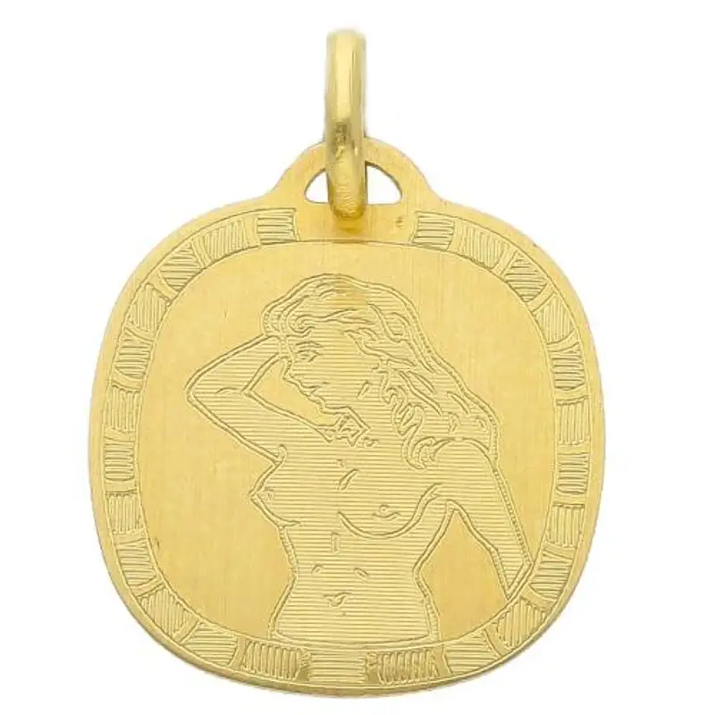ciondolo zodiaco in oro giallo - segno vergine