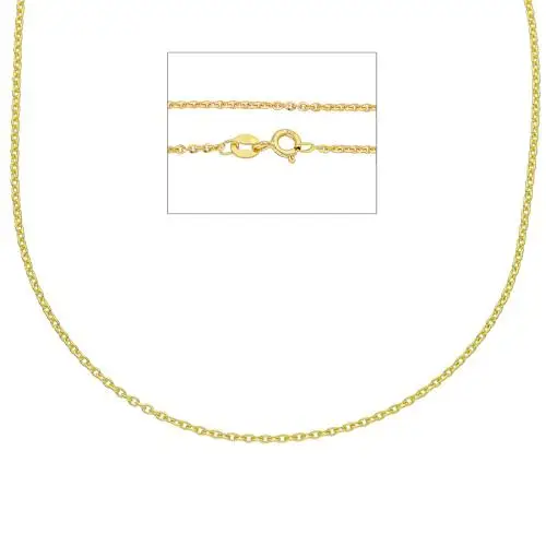 collana catena maglia rolo da donna in oro giallo 40 cm media