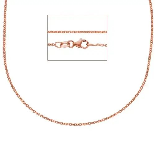 collana catena maglia rolo da donna in oro rosa 36 cm sottile