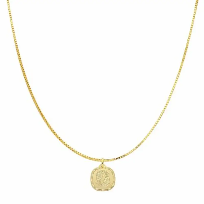 collana con ciondolo segno zodiacale pesci in oro giallo