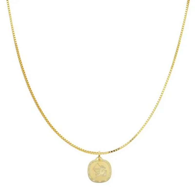 collana con ciondolo segno zodiacale sagittario in oro giallo