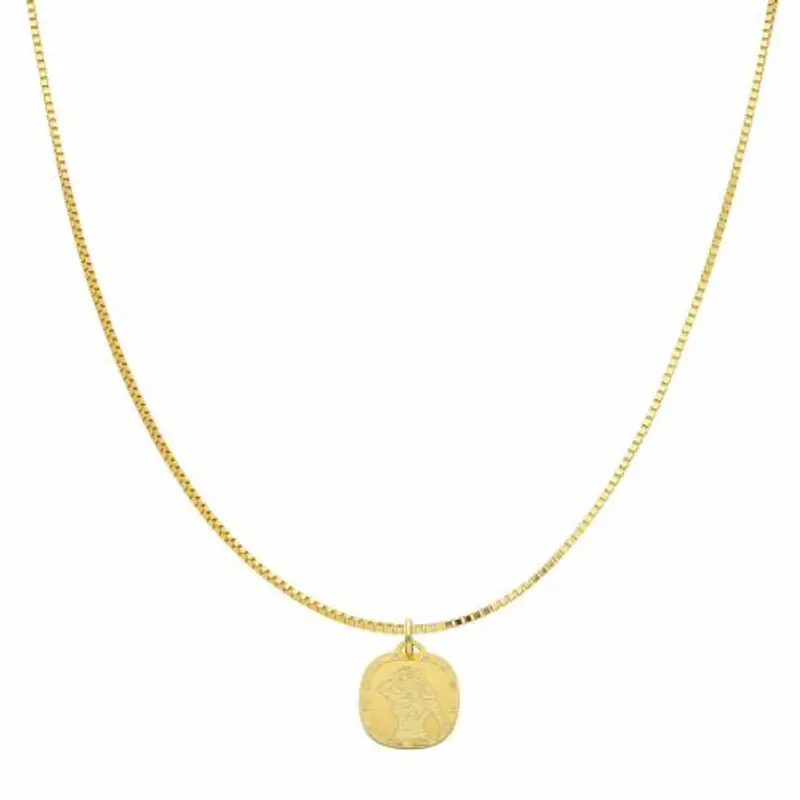 collana con ciondolo segno zodiacale vergine in oro giallo