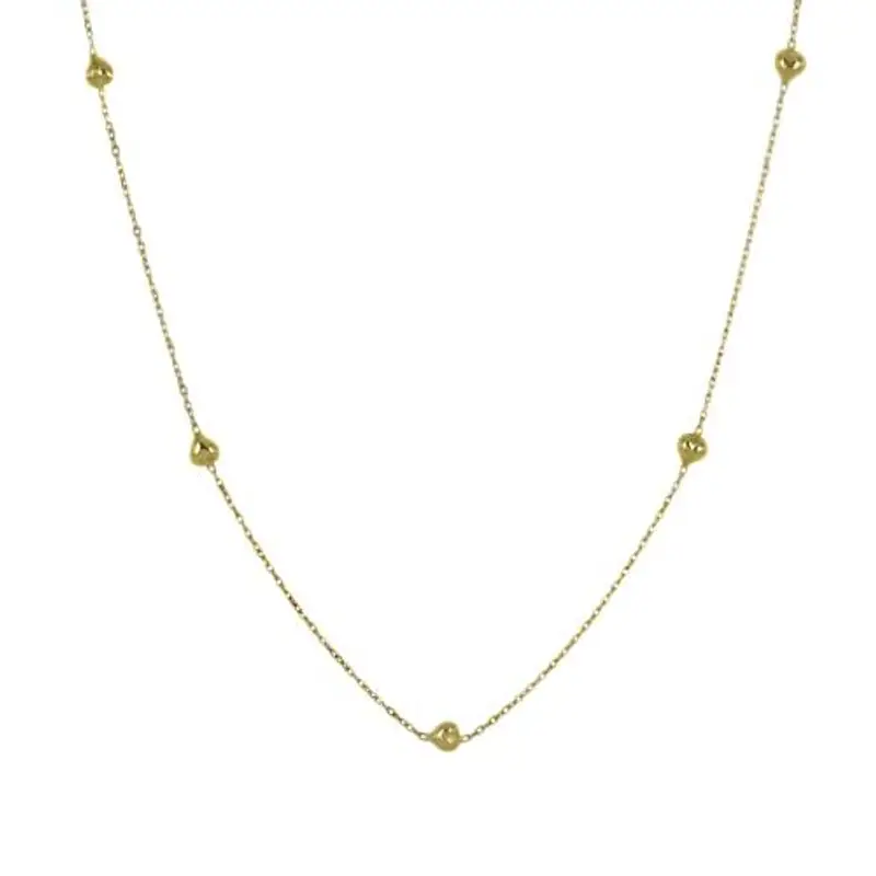 collana con cuori sul girocollo - cuori piccoli