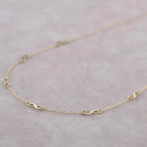 collana con infiniti a lastra in oro giallo miniatura 4