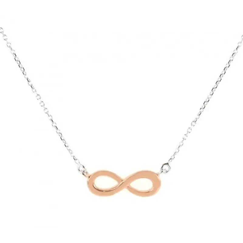 collana con infinito in oro rosa - pendente infinity